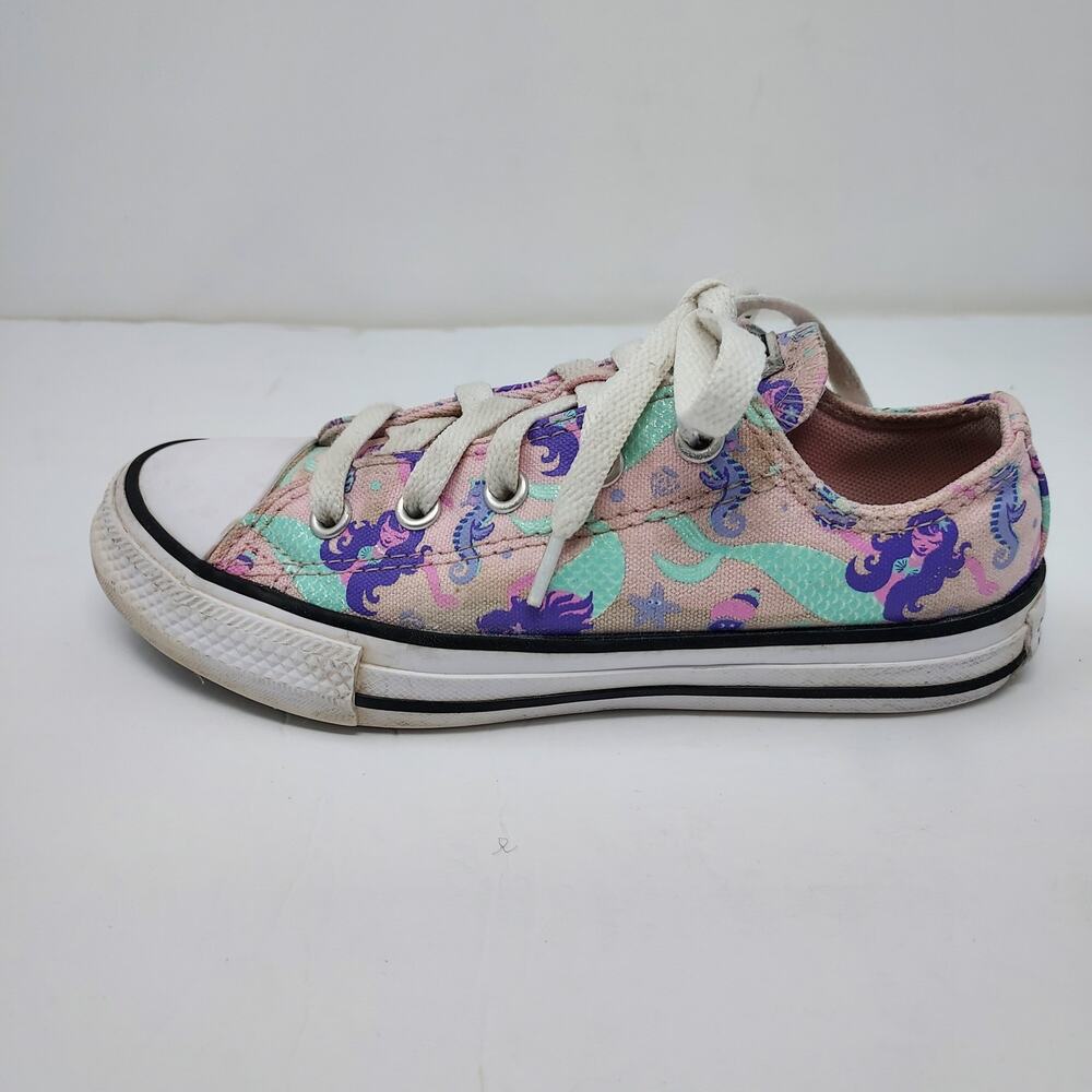 Converse Mermaid Pastel Lace Up Sneakers Size 13 - Picture 6 of 8